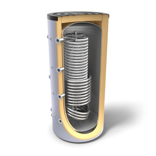 Tesy hygiëne buffervat staal 1000 liter met 1 warmtewisselaar voor verwarming én tapwater